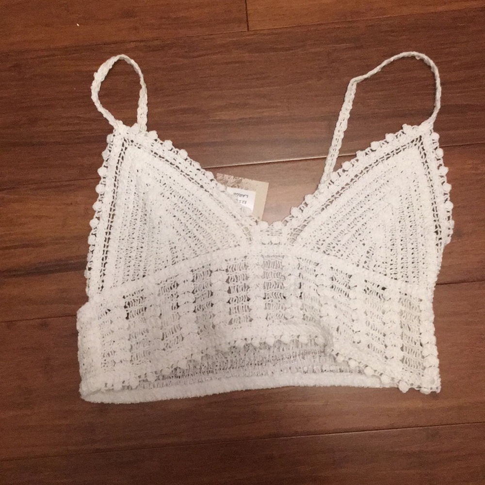 White Knit Bralette